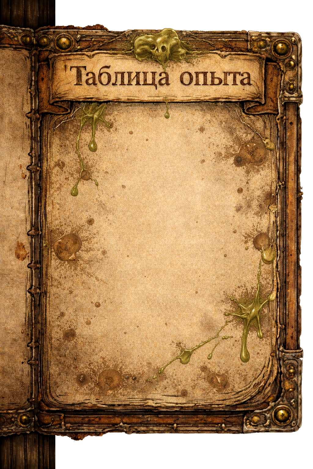 Таблица опыта